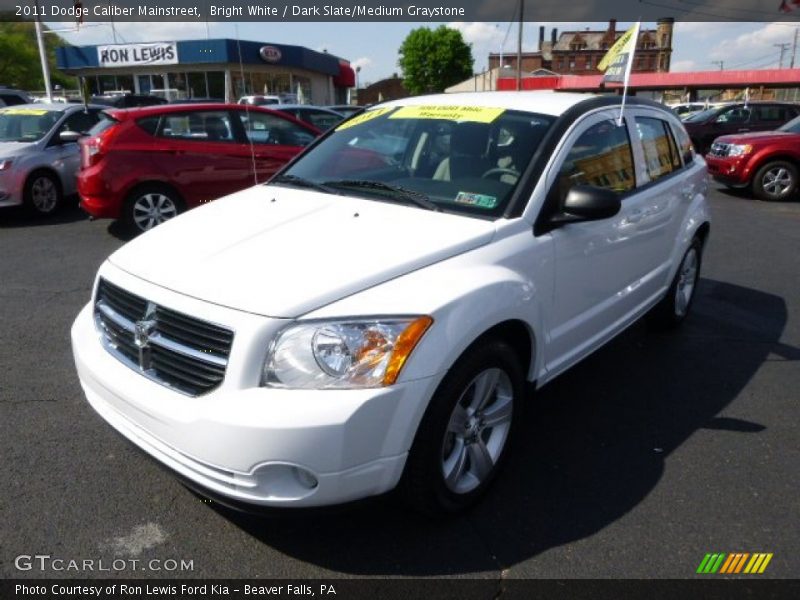 Bright White / Dark Slate/Medium Graystone 2011 Dodge Caliber Mainstreet