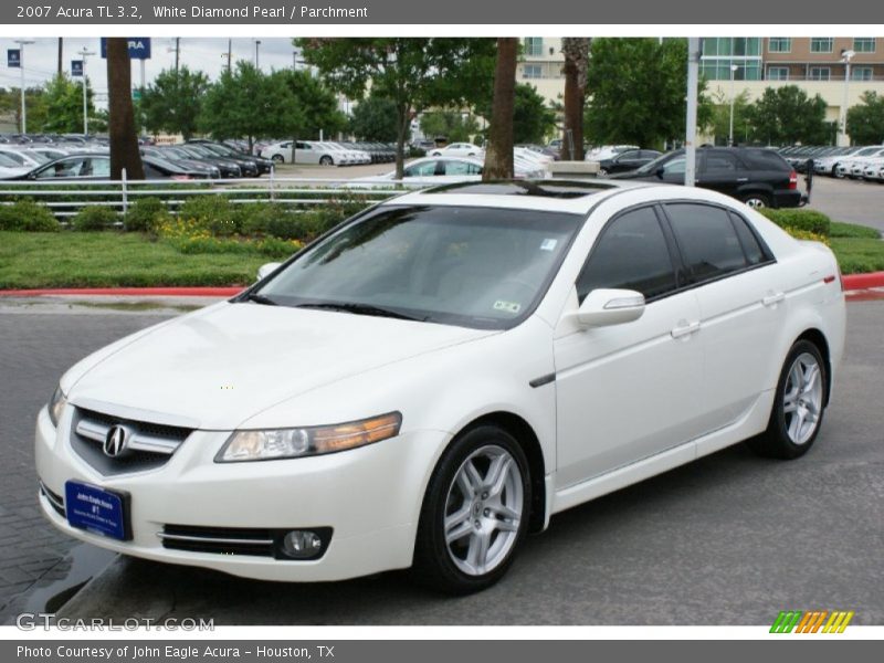 White Diamond Pearl / Parchment 2007 Acura TL 3.2