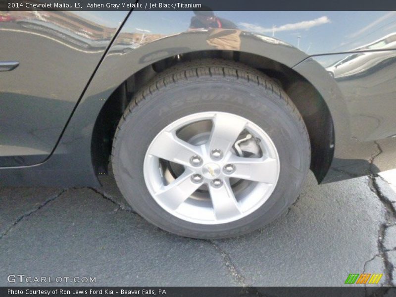 Ashen Gray Metallic / Jet Black/Titanium 2014 Chevrolet Malibu LS