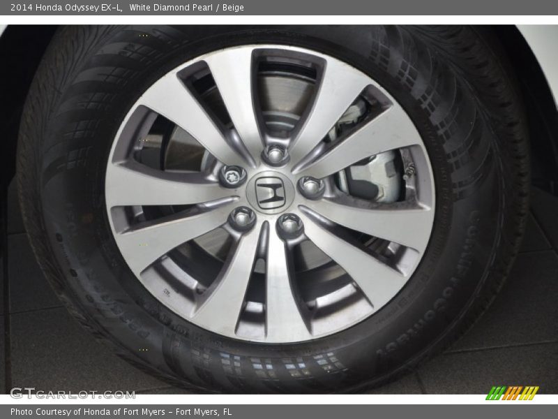 White Diamond Pearl / Beige 2014 Honda Odyssey EX-L