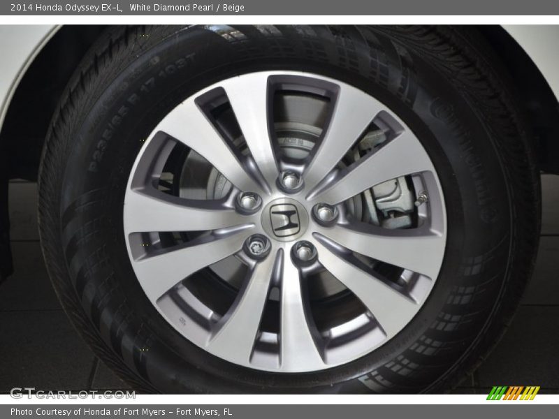 White Diamond Pearl / Beige 2014 Honda Odyssey EX-L
