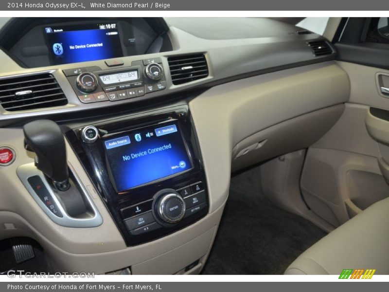 White Diamond Pearl / Beige 2014 Honda Odyssey EX-L