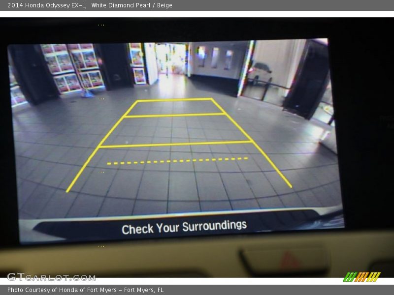 White Diamond Pearl / Beige 2014 Honda Odyssey EX-L