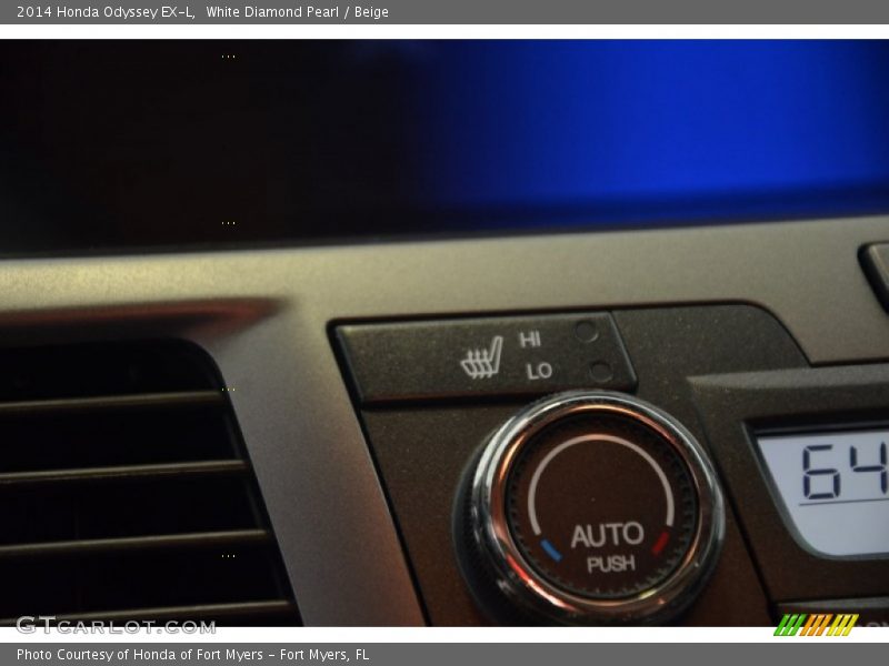 White Diamond Pearl / Beige 2014 Honda Odyssey EX-L