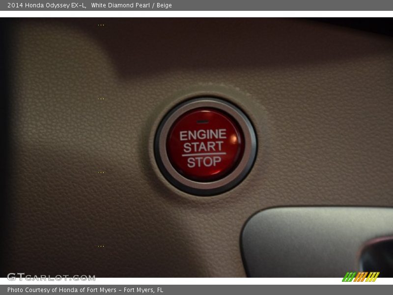White Diamond Pearl / Beige 2014 Honda Odyssey EX-L