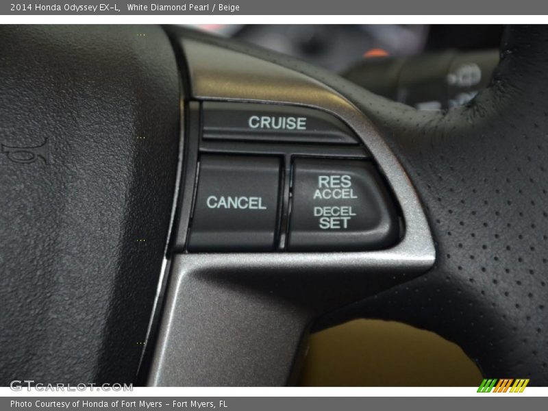White Diamond Pearl / Beige 2014 Honda Odyssey EX-L