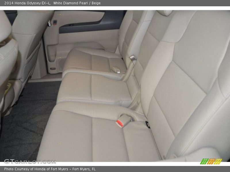 White Diamond Pearl / Beige 2014 Honda Odyssey EX-L