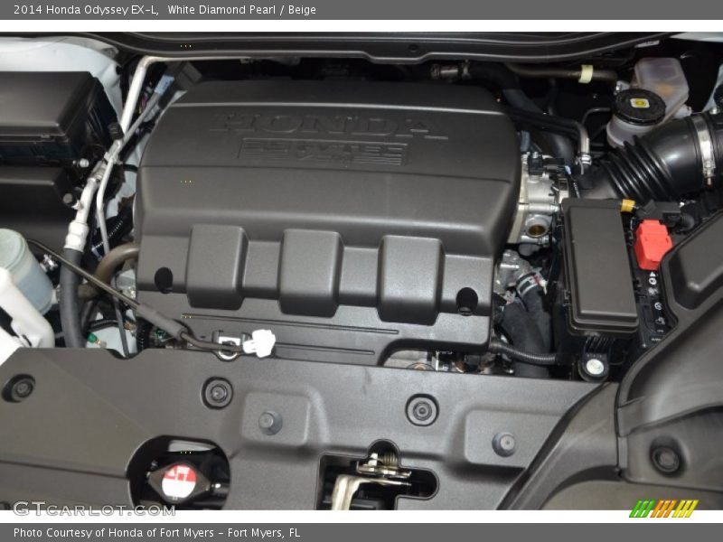 White Diamond Pearl / Beige 2014 Honda Odyssey EX-L