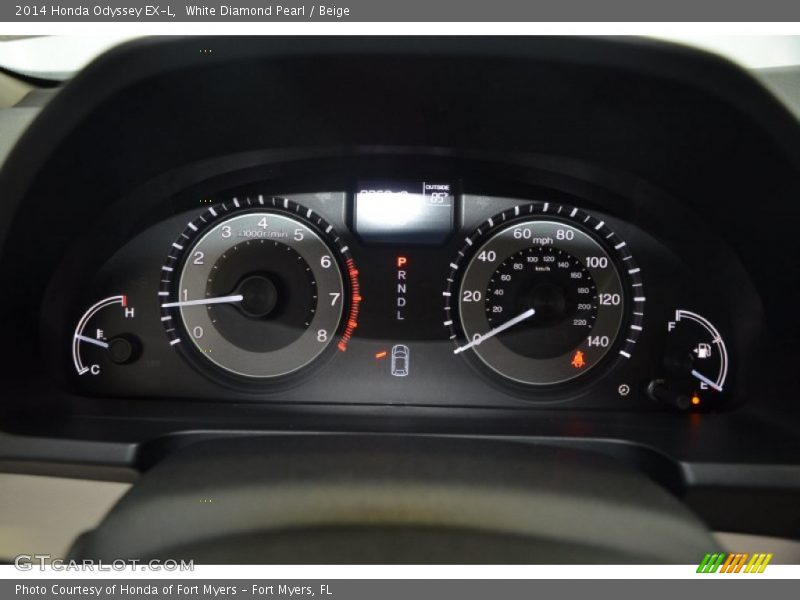 White Diamond Pearl / Beige 2014 Honda Odyssey EX-L
