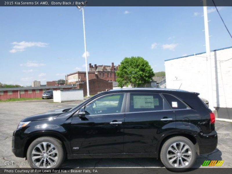 Ebony Black / Black 2015 Kia Sorento SX AWD