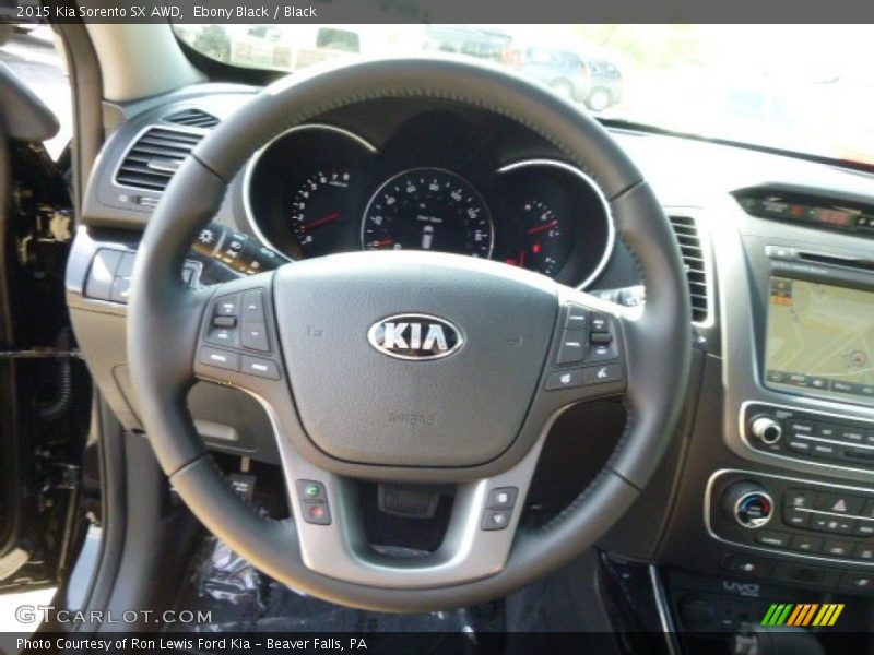 Ebony Black / Black 2015 Kia Sorento SX AWD
