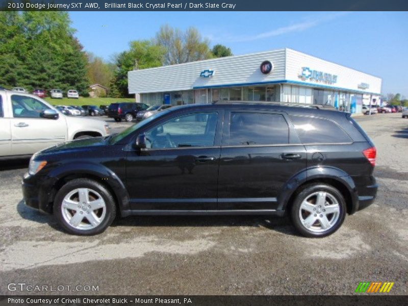 Brilliant Black Crystal Pearl / Dark Slate Gray 2010 Dodge Journey SXT AWD