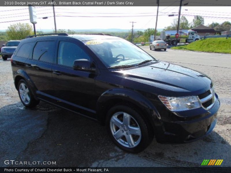 Brilliant Black Crystal Pearl / Dark Slate Gray 2010 Dodge Journey SXT AWD