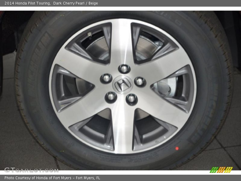 Dark Cherry Pearl / Beige 2014 Honda Pilot Touring