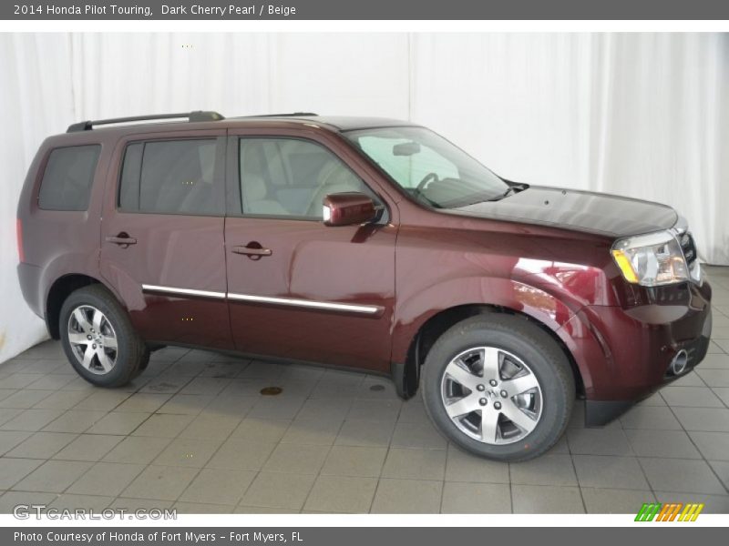 Dark Cherry Pearl / Beige 2014 Honda Pilot Touring