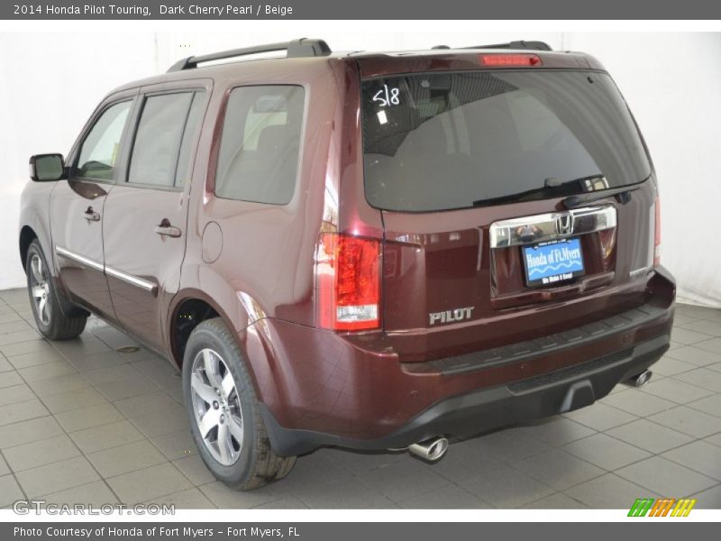 Dark Cherry Pearl / Beige 2014 Honda Pilot Touring