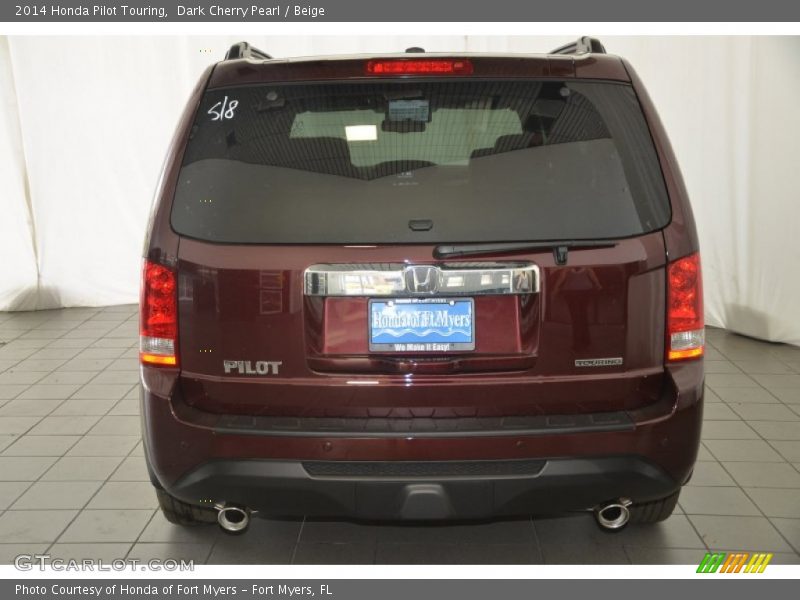 Dark Cherry Pearl / Beige 2014 Honda Pilot Touring