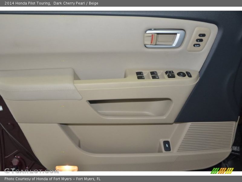 Dark Cherry Pearl / Beige 2014 Honda Pilot Touring