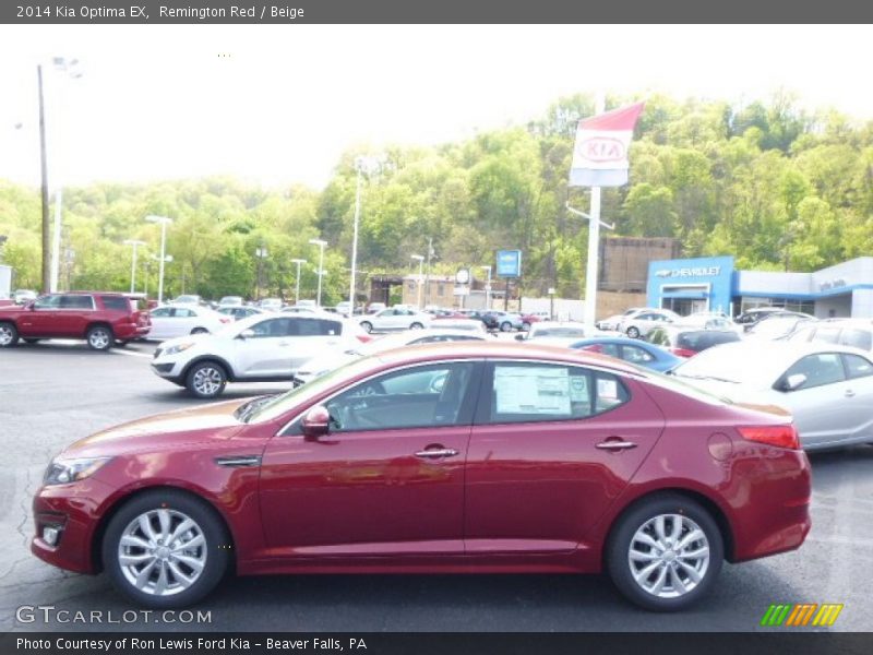 Remington Red / Beige 2014 Kia Optima EX