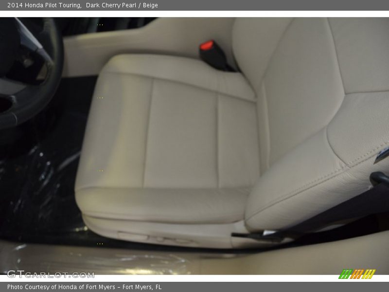 Dark Cherry Pearl / Beige 2014 Honda Pilot Touring