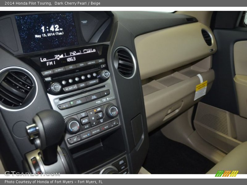 Dark Cherry Pearl / Beige 2014 Honda Pilot Touring