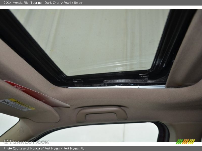 Dark Cherry Pearl / Beige 2014 Honda Pilot Touring