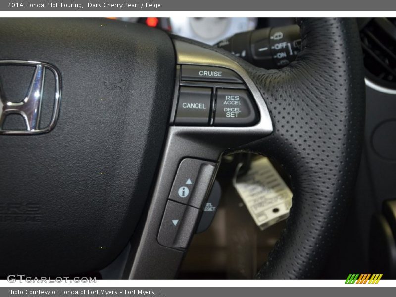 Dark Cherry Pearl / Beige 2014 Honda Pilot Touring