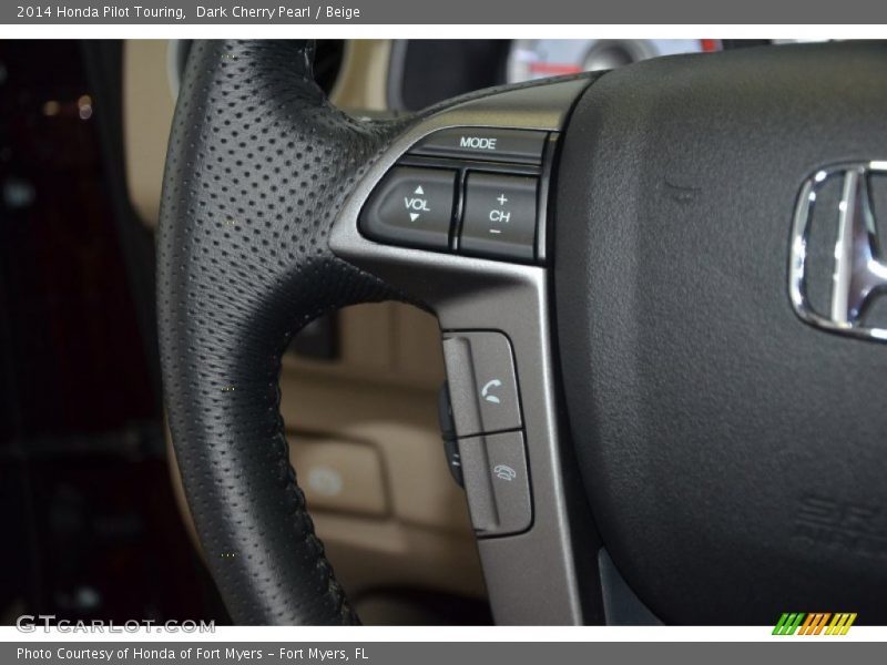 Dark Cherry Pearl / Beige 2014 Honda Pilot Touring