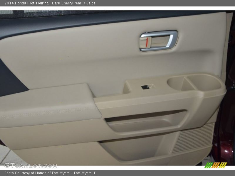 Dark Cherry Pearl / Beige 2014 Honda Pilot Touring