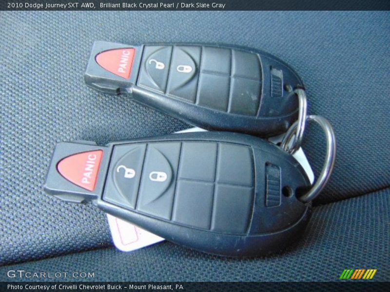 Brilliant Black Crystal Pearl / Dark Slate Gray 2010 Dodge Journey SXT AWD