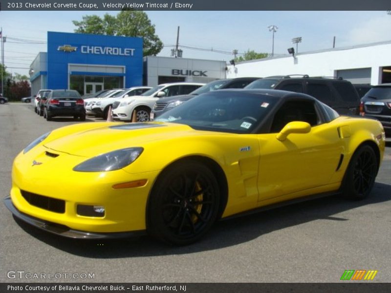 Velocity Yellow Tintcoat / Ebony 2013 Chevrolet Corvette Coupe