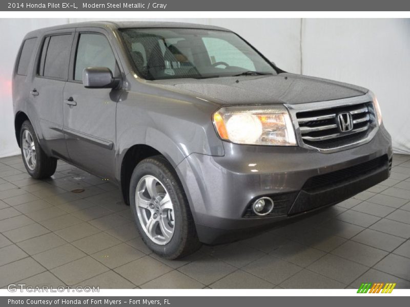 Modern Steel Metallic / Gray 2014 Honda Pilot EX-L