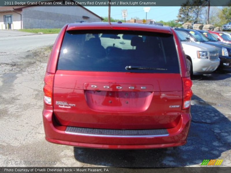 Deep Cherry Red Crystal Pearl / Black/Light Graystone 2011 Dodge Grand Caravan Crew