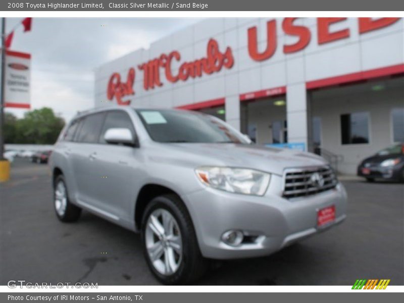 Classic Silver Metallic / Sand Beige 2008 Toyota Highlander Limited