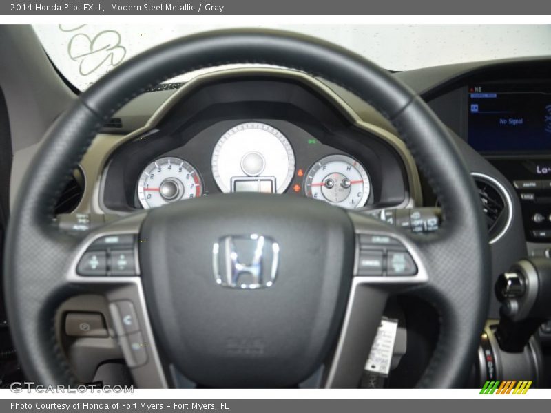 Modern Steel Metallic / Gray 2014 Honda Pilot EX-L