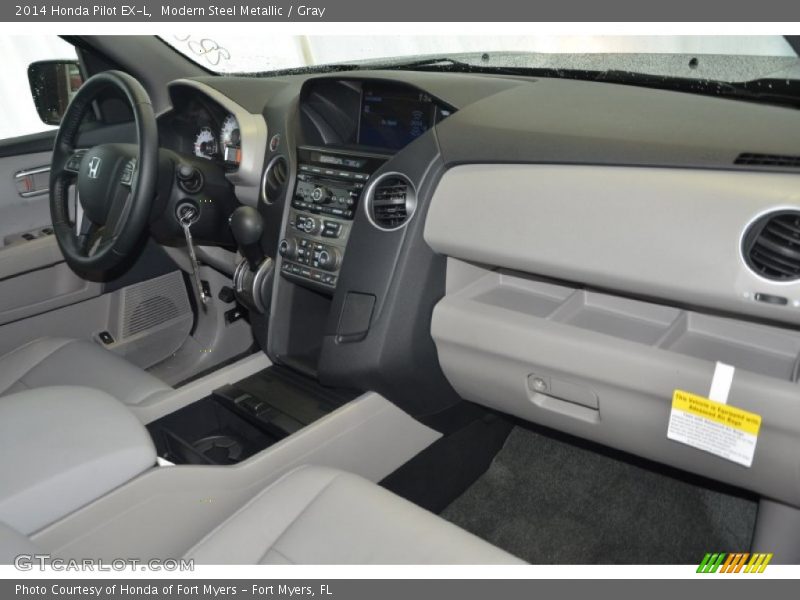 Modern Steel Metallic / Gray 2014 Honda Pilot EX-L