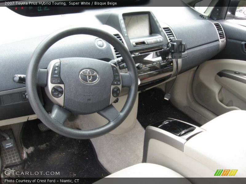 Super White / Bisque Beige 2007 Toyota Prius Hybrid Touring