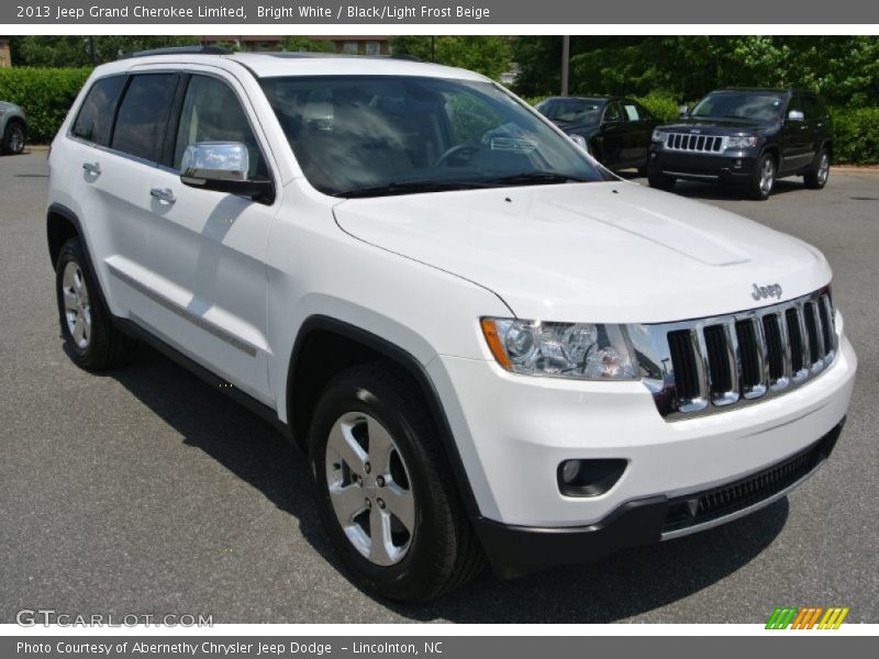 Bright White / Black/Light Frost Beige 2013 Jeep Grand Cherokee Limited