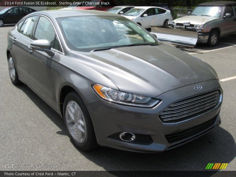Sterling Gray / Charcoal Black 2014 Ford Fusion SE EcoBoost