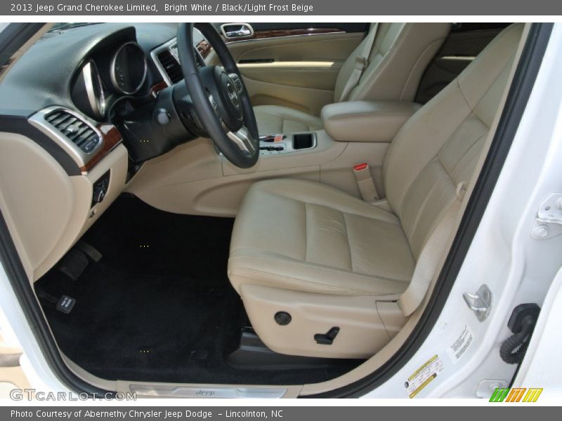 Bright White / Black/Light Frost Beige 2013 Jeep Grand Cherokee Limited