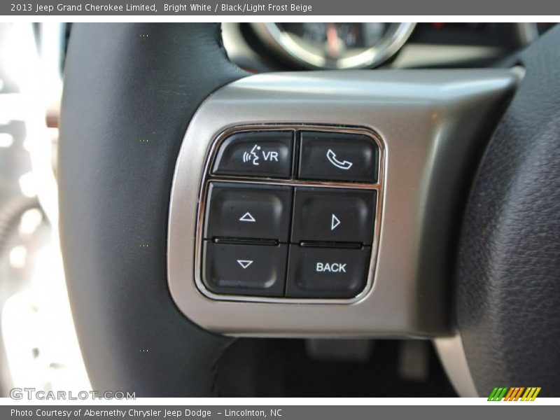 Bright White / Black/Light Frost Beige 2013 Jeep Grand Cherokee Limited