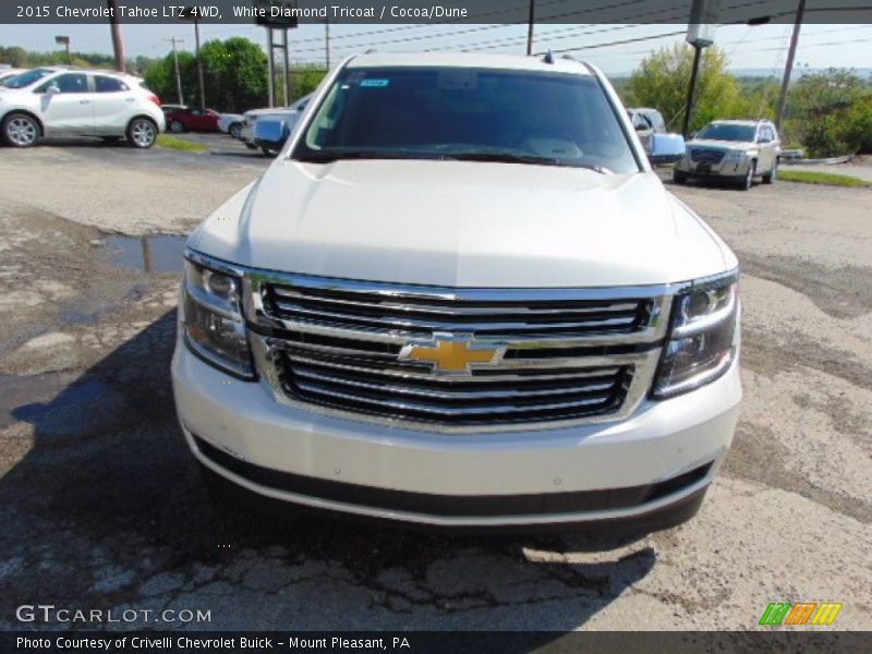White Diamond Tricoat / Cocoa/Dune 2015 Chevrolet Tahoe LTZ 4WD