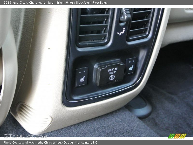 Bright White / Black/Light Frost Beige 2013 Jeep Grand Cherokee Limited