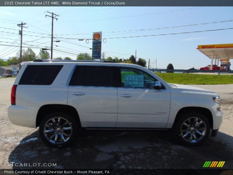 White Diamond Tricoat / Cocoa/Dune 2015 Chevrolet Tahoe LTZ 4WD