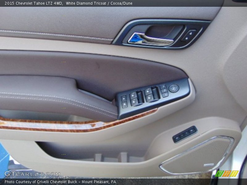 White Diamond Tricoat / Cocoa/Dune 2015 Chevrolet Tahoe LTZ 4WD