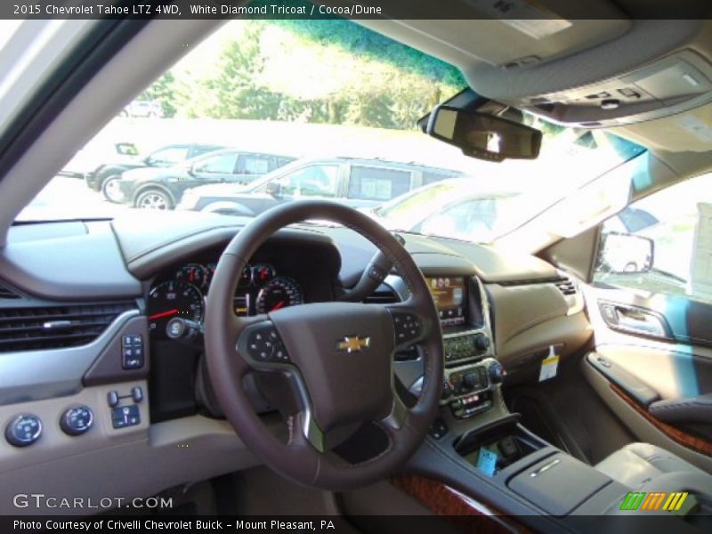 White Diamond Tricoat / Cocoa/Dune 2015 Chevrolet Tahoe LTZ 4WD
