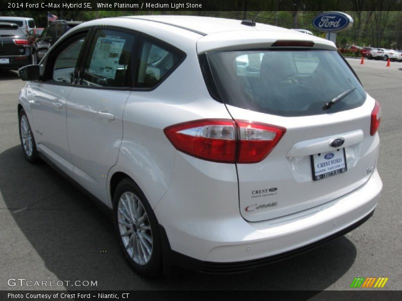 White Platinum / Medium Light Stone 2014 Ford C-Max Hybrid SE
