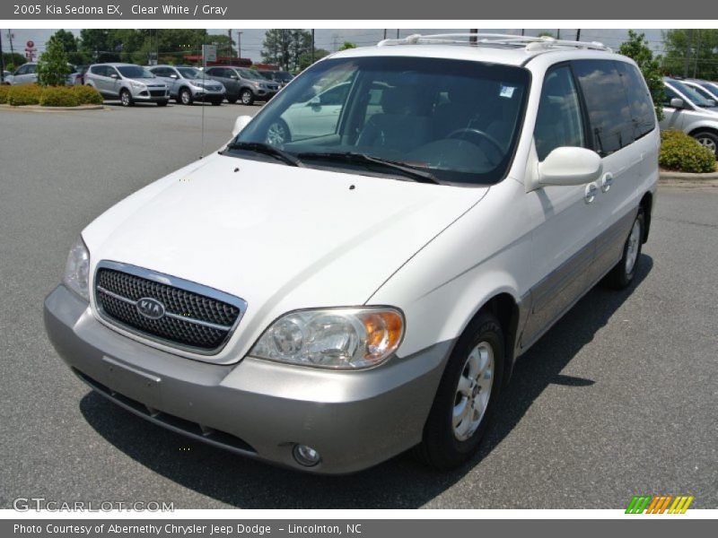 Clear White / Gray 2005 Kia Sedona EX