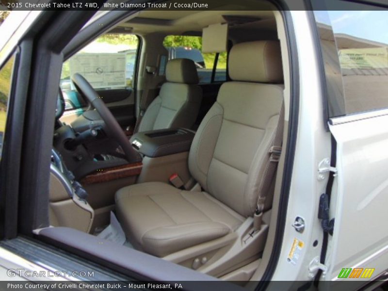 White Diamond Tricoat / Cocoa/Dune 2015 Chevrolet Tahoe LTZ 4WD
