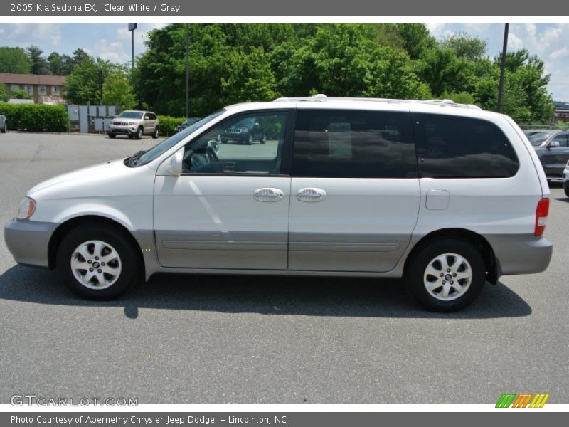 Clear White / Gray 2005 Kia Sedona EX